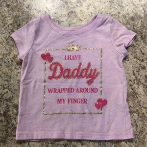 EUC Children’s Place T-shirt girls 12-18 months - pink - daddy